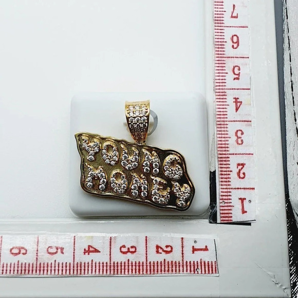 - 14K Gold Plated Cubic Zircon Pendant, INUS1BR239 - Picture 9 of 9